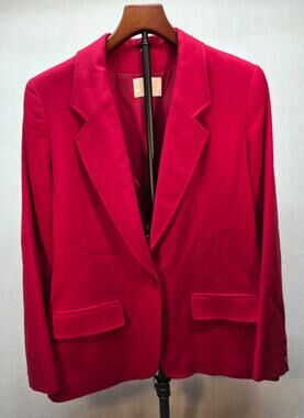 VTG 70s 80s Pendleton Red Virgin 100% Wool Blazer Jacket USA Made. Sz 10